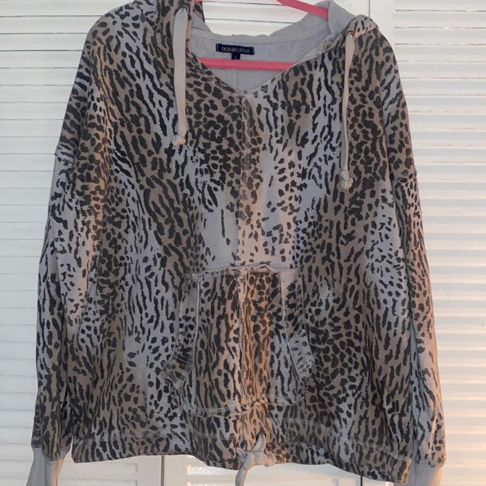 Ocean drive leopard hoodie